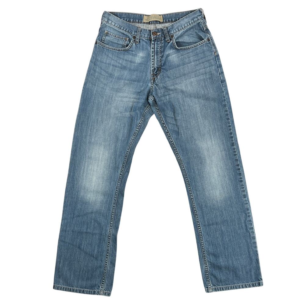 Wrangler Jeans Co Relaxed Fit Straight Leg Denim Jeans Mens 30x30.5 Medium Wash